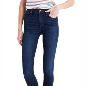 Madewell high rise skinnies in dark wash